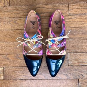 John Fluevog Power-Coal Two-Toned lace up shoe - size 8. Immaculate condition!!